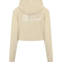 Malelions - Women Kiki Crop Hoodie - Beige