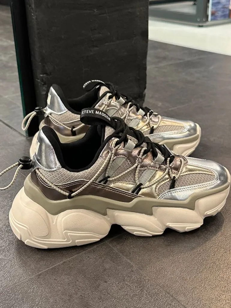 Steve Madden - Spectator Sneakers - Zilver