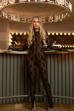 Unique The Label - Casey Lace Jumpsuit - Zwart