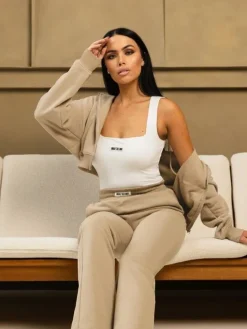 Unique The Label - Molly Pants Tracksuit Pants - Beige