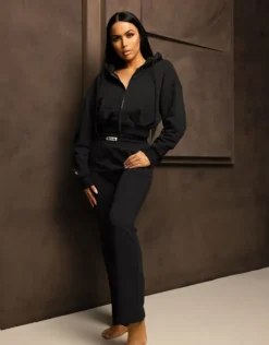 Unique The Label - Molly Vest Tracksuit Vest - Zwart