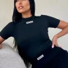 Unique The Label - Nena Short Sleeve Top - Zwart