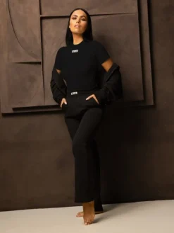 Unique The Label - Nena Short Sleeve Top - Zwart