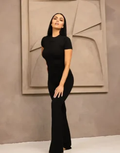 Unique The Label - Noelle Short Sleeve Top - Zwart
