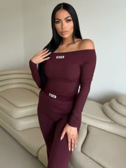 Unique The Label - Novi Off Shoulder Bodysuit - Rood