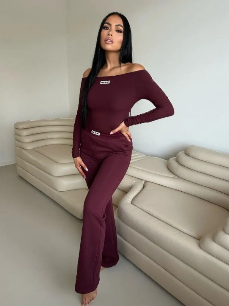 Unique The Label - Novi Off Shoulder Bodysuit - Rood