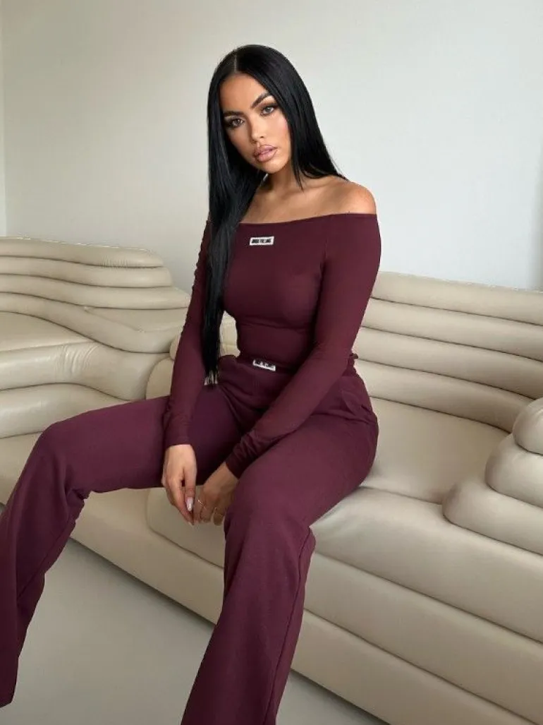 Unique The Label - Novi Off Shoulder Bodysuit - Rood